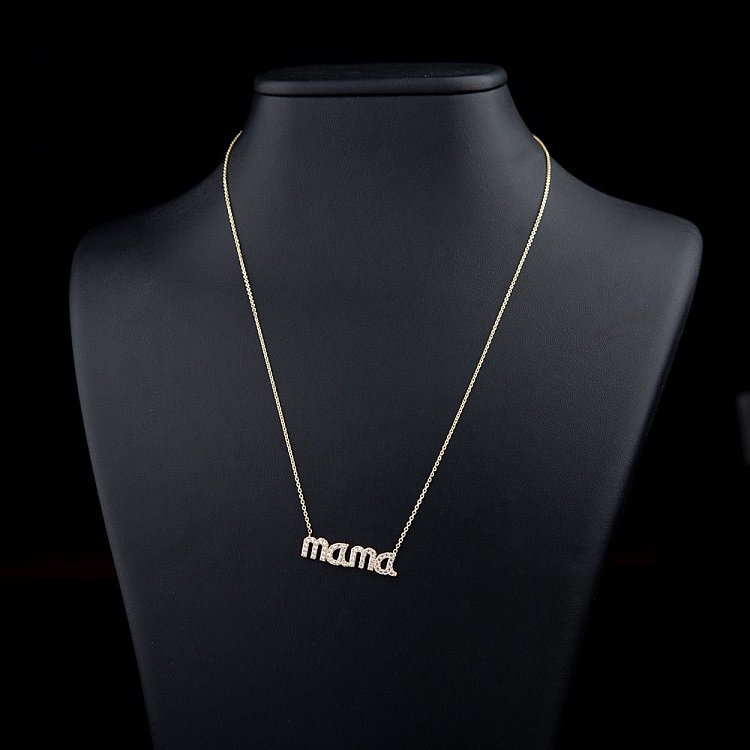 Золотое колье "Мама" кол00961 от ювелирного магазина Оникс