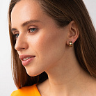 Сережки - кільця в жовтому золоті с09006 от ювелирного магазина Оникс - 1