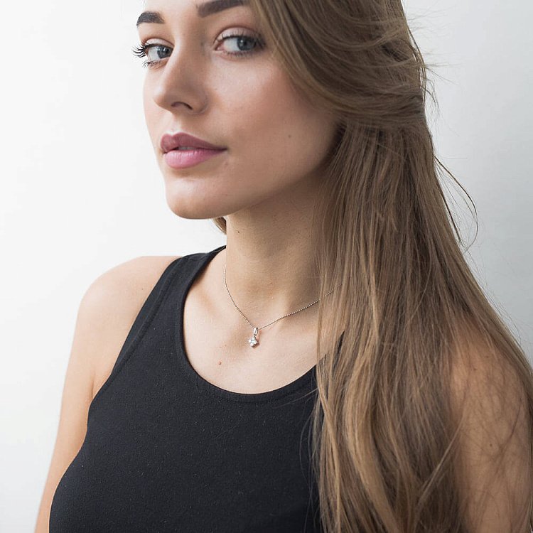 Золотая подвеска с бриллиантами пб0063cha от ювелирного магазина Оникс - 3