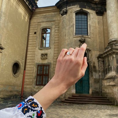 Срібна каблучка "Моя Україна" 112647яу №11