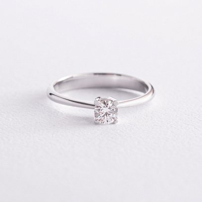 Помолвочное золотое кольцо с бриллиантом 220361121 №3