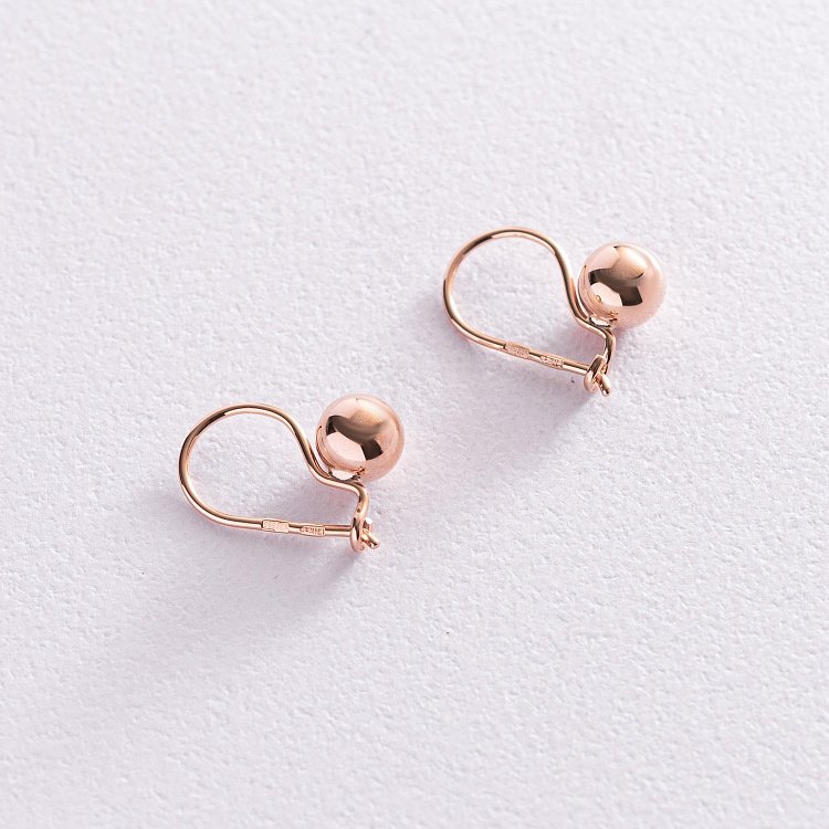 Золотые серьги "Шарики" 470101 от ювелирного магазина Оникс - 1