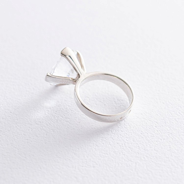 Серебряное кольцо с фианитом 11818 от ювелирного магазина Оникс - 2