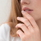 Тонкое кольцо "Минимализм" в белом золоте обр00334 от ювелирного магазина Оникс - 1