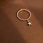Золотое кольцо "Звезда" (фианит) к06120 от ювелирного магазина Оникс - 4