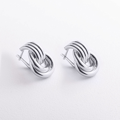 Сережки "Jessica" у білому золоті с09682 №4