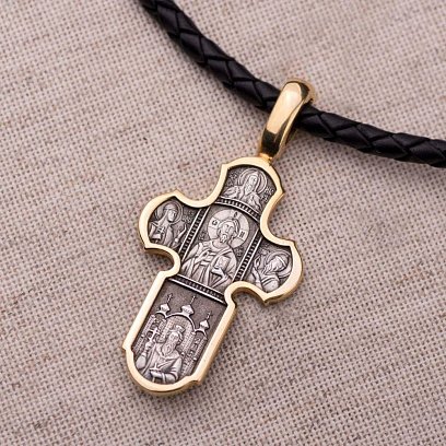 Православний хрест "Господь Вседержитель. Ікона Божої Матері" Незламна Стіна " 131465 №4