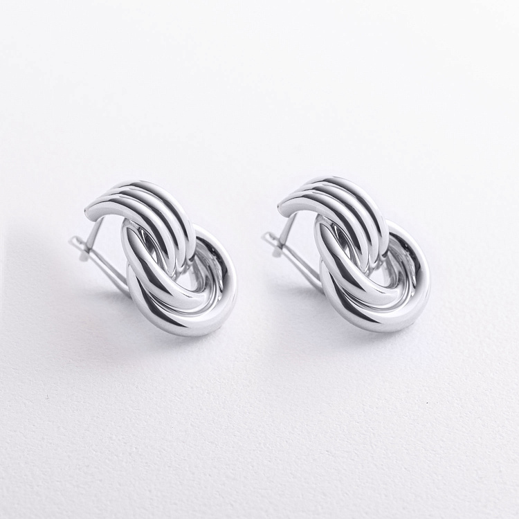 Сережки "Jessica" у білому золоті с09682 від ювелірного магазину Онікс - 3