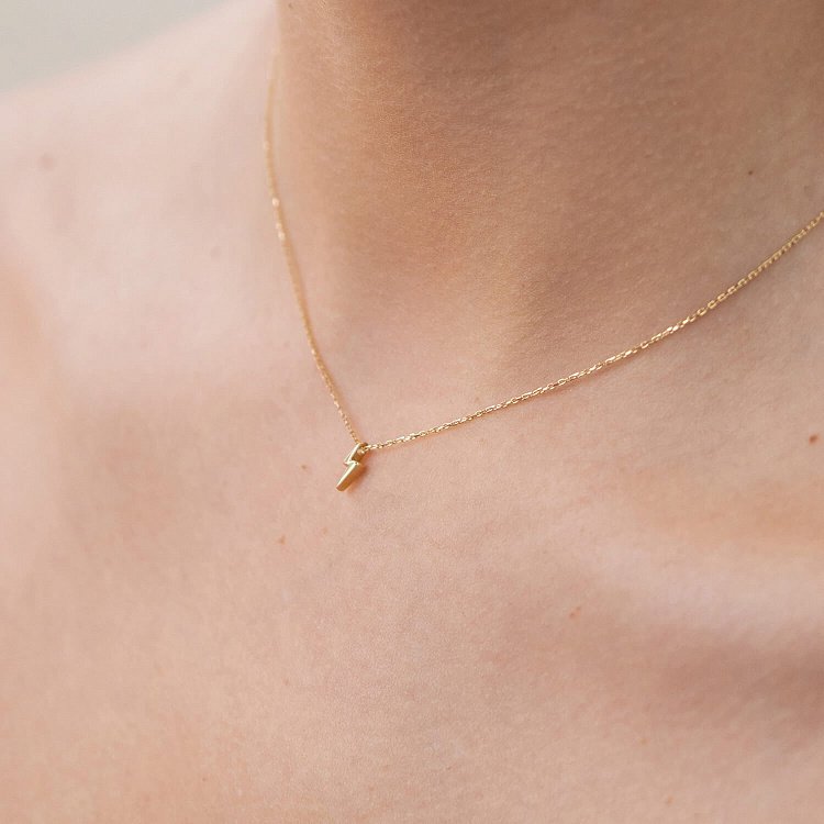 Кольє "Блискавка" у жовтому золоті кол02288 від ювелірного магазину Онікс - 6