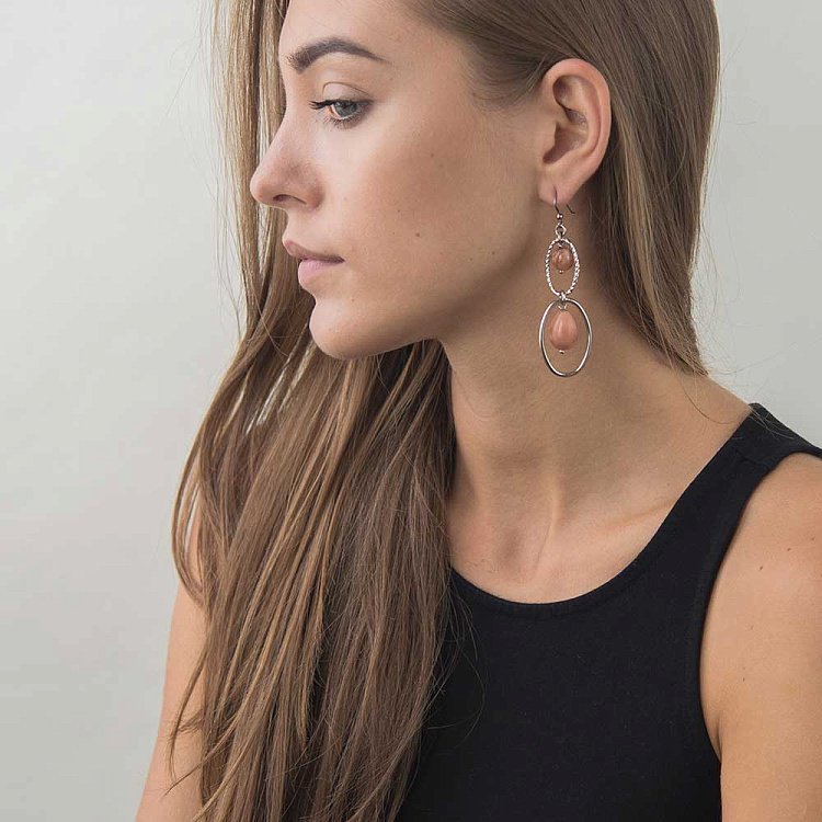 Серьги с агатом 199с9 Серьги с агатом 199с9 от ювелирного магазина Оникс