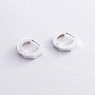 Серебряные серьги - кольца "Аманда" 123230 от ювелирного магазина Оникс - 2
