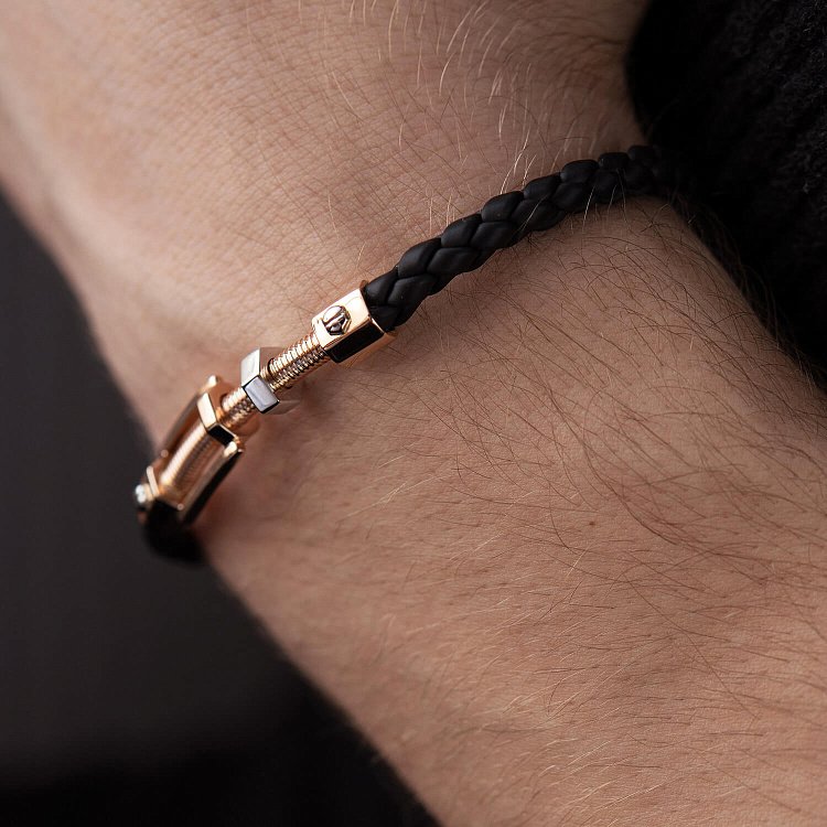 Каучуковий браслет "Гвоздик" б03985 від ювелірного магазину Онікс - 1