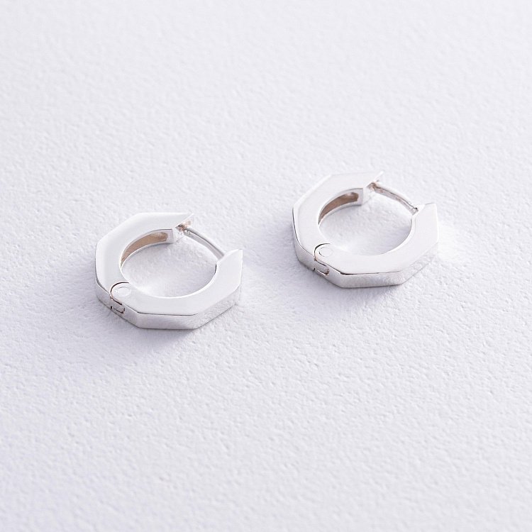 Серебряные серьги - кольца "Аманда" 123230 - 2 Серебряные серьги - кольца "Аманда" 123230 от ювелирного магазина Оникс - 2