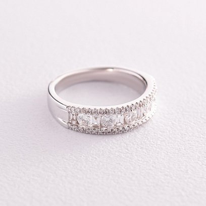 Кольцо в белом золоте с бриллианты кб0429nl №4