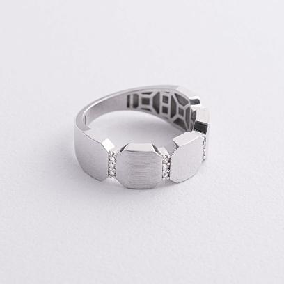 Кольцо "Claudia" в белом золоте (фианиты) к08244 №2