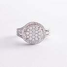 Кольцо в белом золоте с бриллиантами kegк602 от ювелирного магазина Оникс