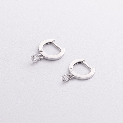 Серебряные серьги с фианитами 7239 №3
