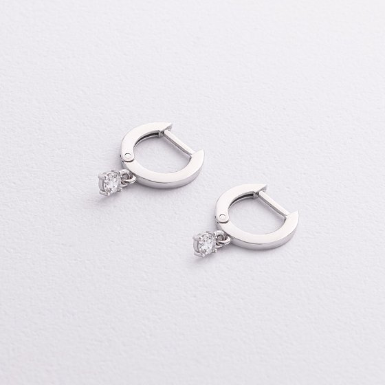 Серебряные серьги с фианитами 7239 №3