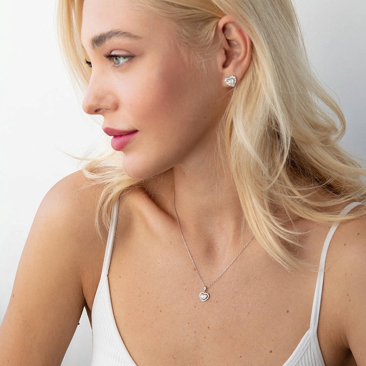 Золотая подвеска "Сердечко" с бриллиантами пб0268nl от ювелирного магазина Оникс - 4