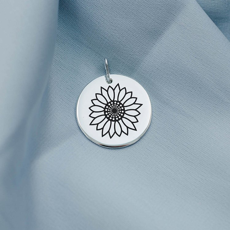 Серебряный кулон "Подсолнух" 132724подс от ювелирного магазина Оникс