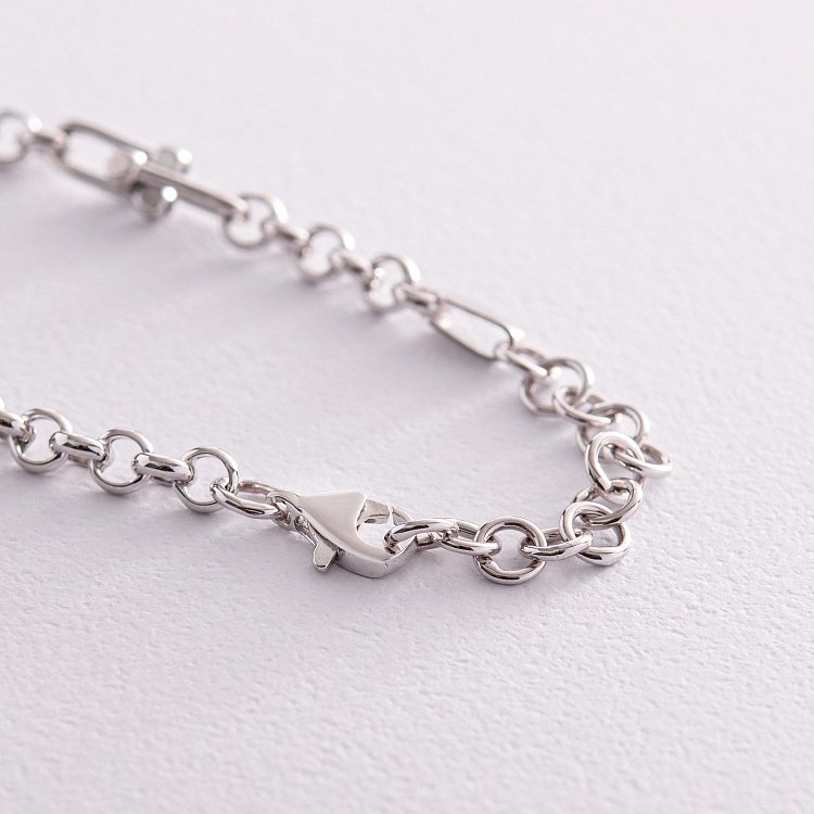 Браслет "Фантазія" у білому золоті б05195 від ювелірного магазину Онікс - 4