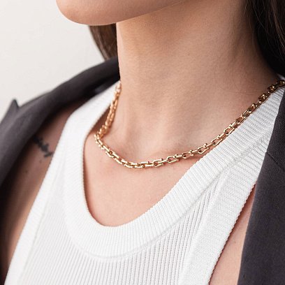 Золотое колье "Фантазия" кол02225 №9