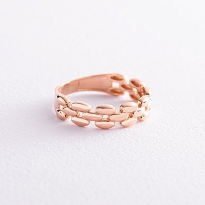 Золотое кольцо "Цепочка" к07072 №4