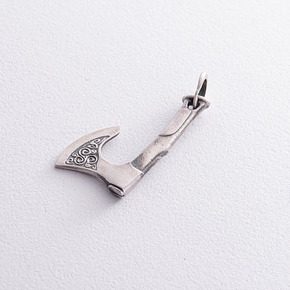 Серебряный кулон "Секира с трискелионом" 133227 №9