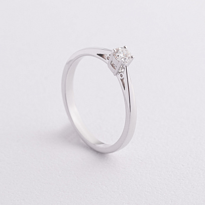 Помолвочное золотое кольцо с бриллиантом кб0605ri