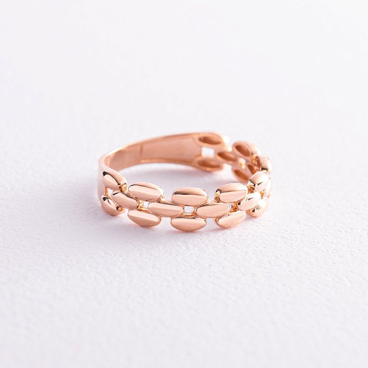 Золотое кольцо "Цепочка" к07072 от ювелирного магазина Оникс - 3