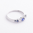 Золотое кольцо с бриллиантами и сапфирами кб0675lg от ювелирного магазина Оникс - 1