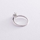 Помолвочное серебряное кольцо с фианитом 490 от ювелирного магазина Оникс - 2