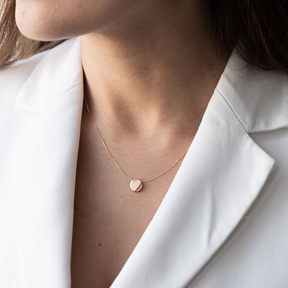 Колье "Круг" в красном золоте (0.9 см) кол01716