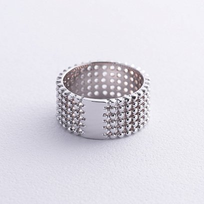 Кольцо "Рейчел" с шариками (белое золото) к07356 №4