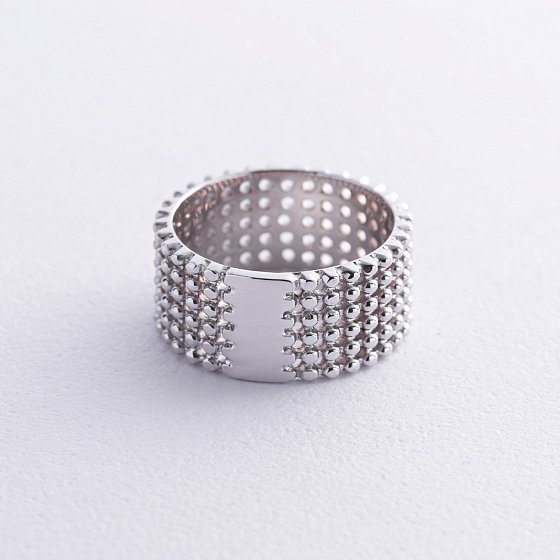 Кольцо "Рейчел" с шариками (белое золото) к07356 №4