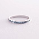 Золотое кольцо с голубыми бриллиантами 226991121 от ювелирного магазина Оникс - 4