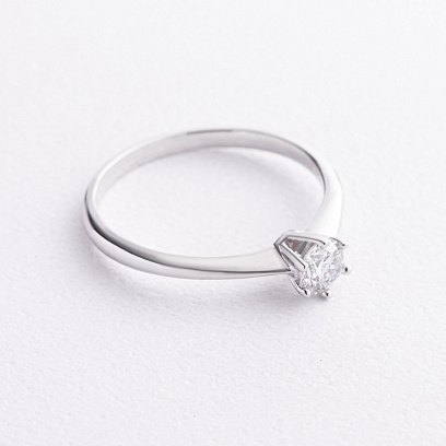 Помолвочное золотое кольцо с бриллиантом кб0694м №2