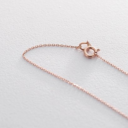 Золоте кольє "Сердечко" (фіаніт) кол01178 №3