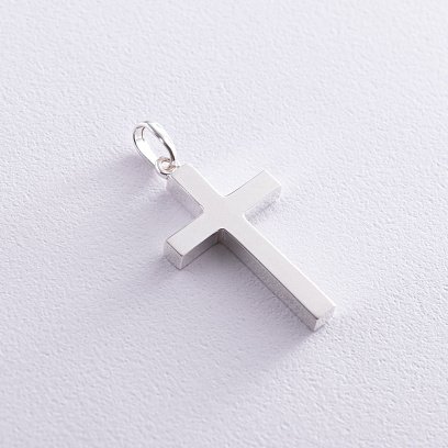 Серебряный крест ручной работы "In God we trust" 133058 №2