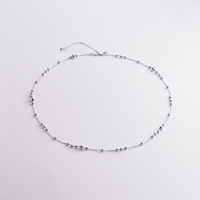 Колье "Шарики" в белом золоте кол02588