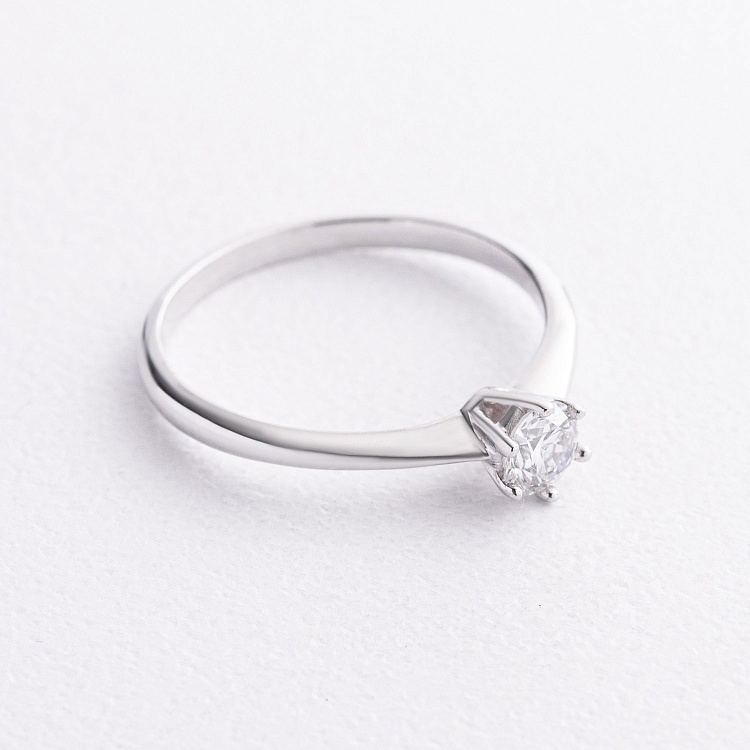 Помолвочное золотое кольцо с бриллиантом кб0694м от ювелирного магазина Оникс - 1