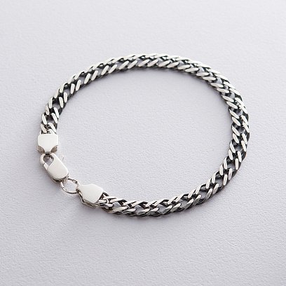 Мужской серебряный браслет (Рембо 0.7 см) ч0203223