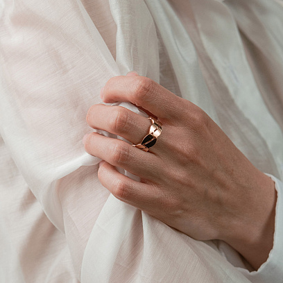 Кольцо "Merry" в красном золоте к08256 №4