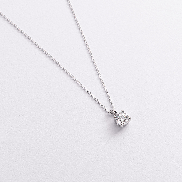 Золотое колье с бриллиантом 745781121 от ювелирного магазина Оникс - 1