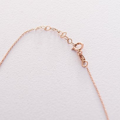 Подвійне золоте кольє з фіанітом кол01526 №5