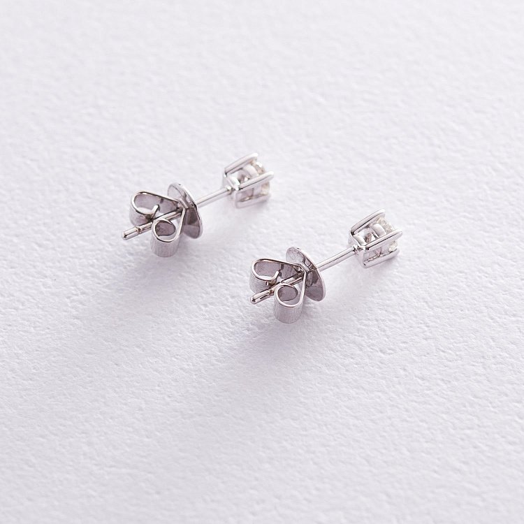 Золоті сережки-пусети з діамантами сб0187fn від ювелірного магазину Онікс - 2