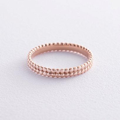 Кольцо "Шарики" в красном золоте к07528 №3
