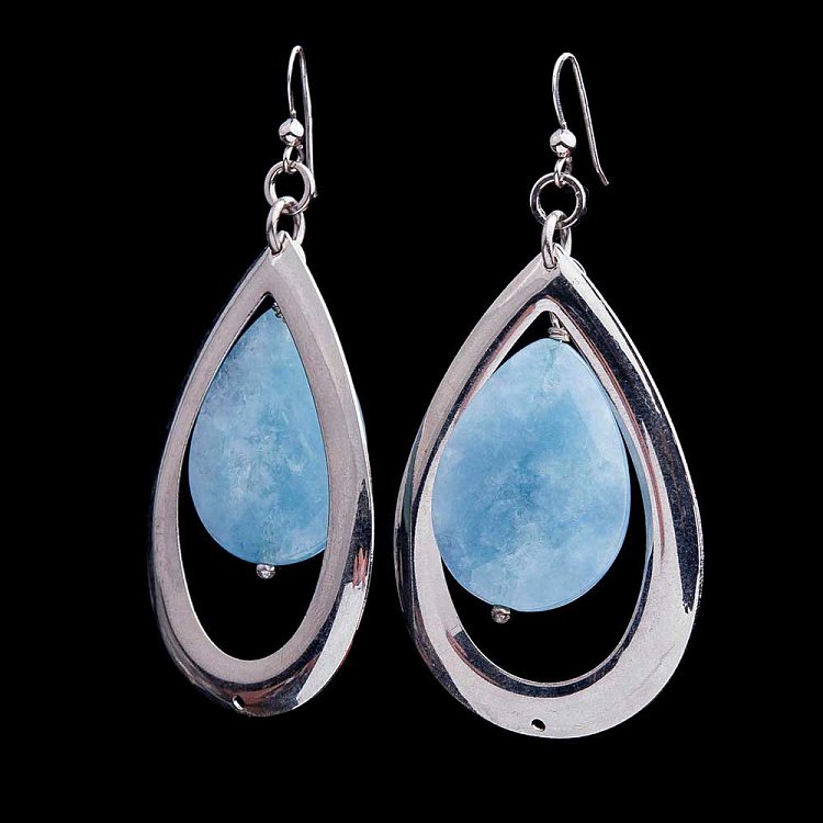 Сережки з агатом 198с7 - 2 Сережки з агатом 198с7 від ювелірного магазину Онікс - 2