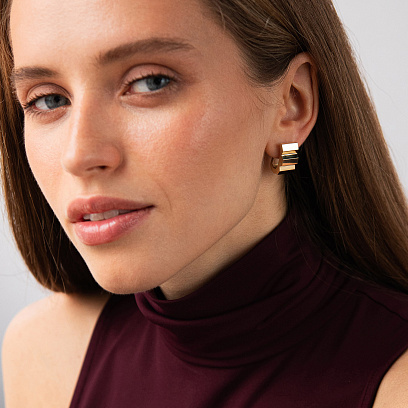 Сережки "Gabriela" у жовтому золоті с09543 №2