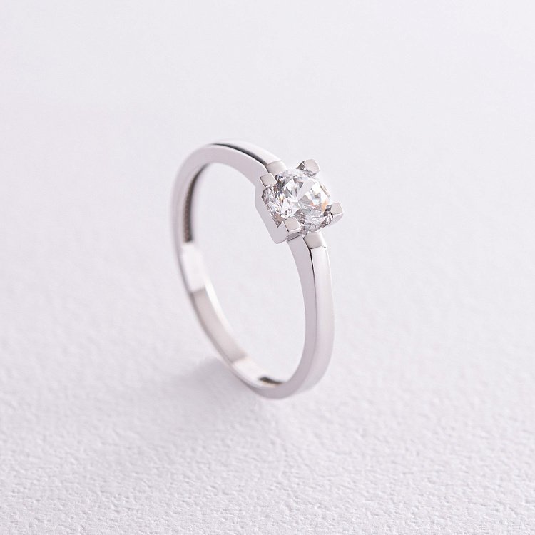 Золотое помолвочное кольцо с фианитом к07177 Золотое помолвочное кольцо с фианитом к07177 от ювелирного магазина Оникс